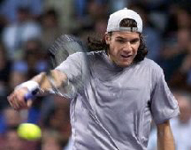 Tommy Haas a sorti Lleyton Hewitt en demi-finale. - AFP - Harry MELCHERT