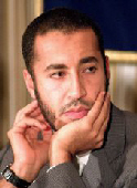 Al-Saadi Kadhafi est le prsident de la fdration libyenne de football. - AFP