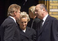 Johnny Halliday, M. et Mme Chirac - AFP/Georges Gobet
